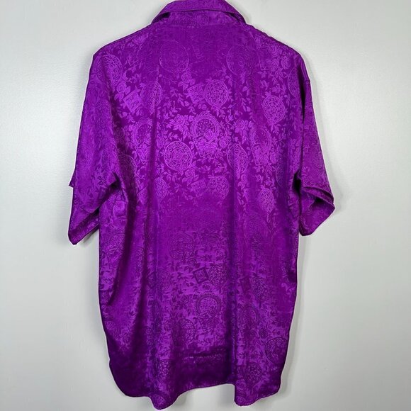 Victoria Secret GOLD LABEL Satin Pearl Button Down Sleep Dress Shirt M/L - Picture 3 of 4